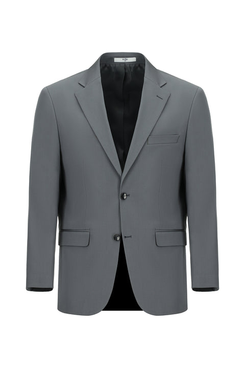 Orta Füme 7 Drop Slim Fit Dar Kesim Pamuklu Lyocell Takım Elbise