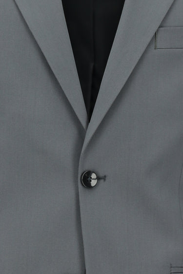 Orta Füme Slim Fit Dar Kesim Pamuklu Lyocell Klasik Takım Elbise