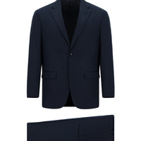 Koyu Lacivert 7 Drop Slim Fit Dar Kesim Pamuklu Lyocell Takım Elbise