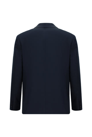  Koyu Lacivert 7 Drop Slim Fit Dar Kesim Pamuklu Lyocell Takım Elbise
