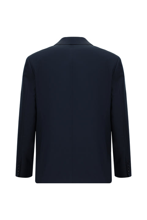 Koyu Lacivert 7 Drop Slim Fit Dar Kesim Pamuklu Lyocell Takım Elbise