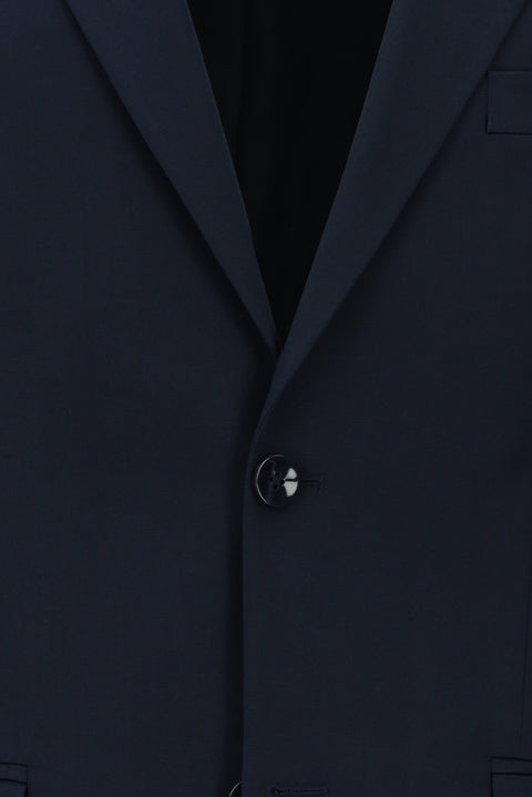 Koyu Lacivert 7 Drop Slim Fit Dar Kesim Pamuklu Lyocell Takım Elbise