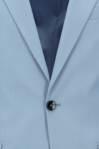  Aç?k Mavi 7 Drop Slim Fit Dar Kesim Pamuklu Lyocell Tak?m Elbise-Ki??l?