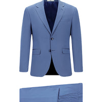 Dark Blue 7 Drop Slim Fit Narrow Cut Cotton Lyocell Suit