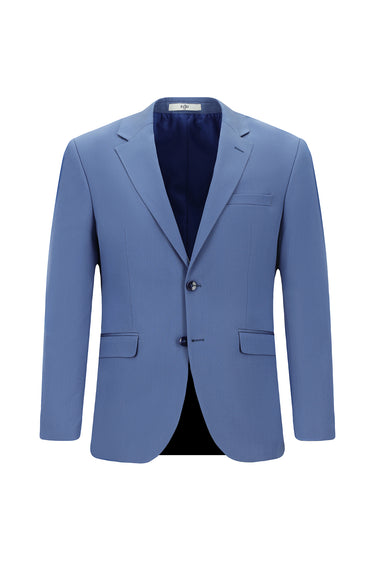  Koyu Mavi  Slim Fit Dar Kesim Pamuklu Lyocell Klasik Takım Elbise