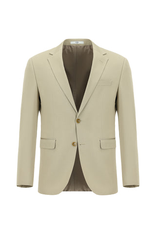  Orta Bej 7 Drop Slim Fit Dar Kesim Pamuklu Lyocell Takım Elbise