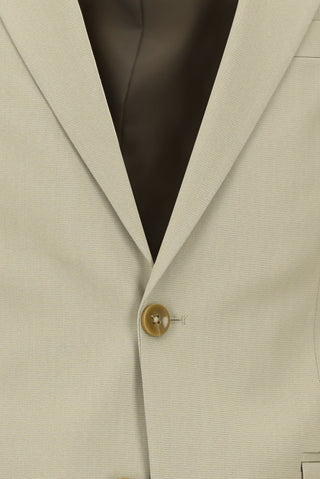  Orta Bej Slim Fit Dar Kesim Pamuklu Lyocell Klasik Takım Elbise