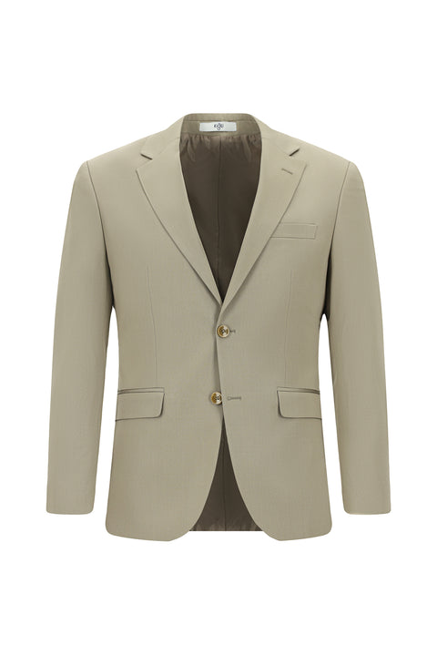 Koyu Bej 7 Drop Slim Fit Dar Kesim Pamuklu Lyocell Takım Elbise