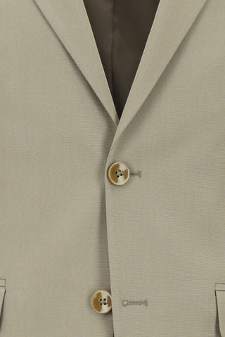  Koyu Bej Slim Fit Dar Kesim Pamuklu Lyocell Klasik Takım Elbise