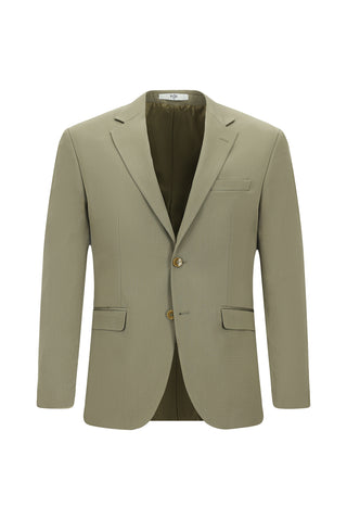  Açık Haki Slim Fit Dar Kesim Pamuklu Lyocell Klasik Takım Elbise