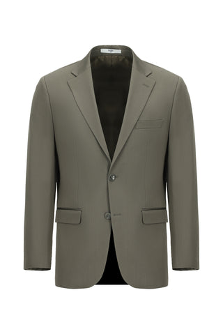  Koyu Haki Relaxed Fit Rahat Kesim Pamuklu Lyocell Klasik Takım Elbise