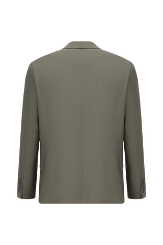  Koyu Haki Relaxed Fit Rahat Kesim Pamuklu Lyocell Klasik Takım Elbise