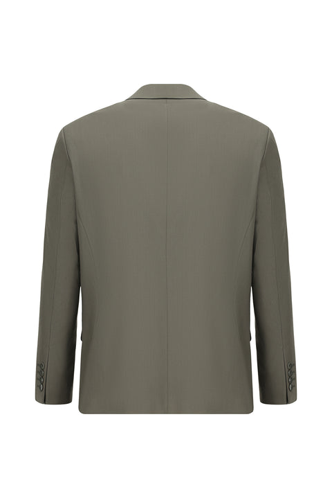 Koyu Haki 4 Drop Relaxed Fit Rahat Kesim Pamuklu Lyocell Takım Elbise