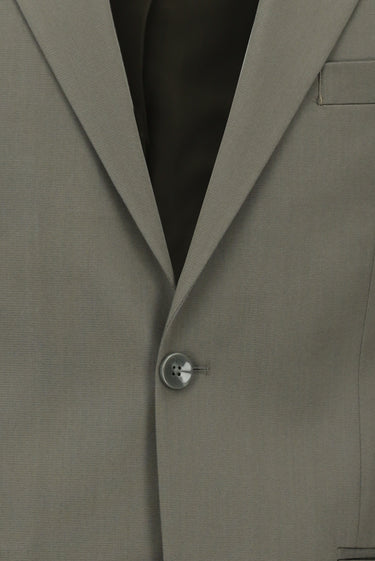 Koyu Haki Slim Fit Dar Kesim Pamuklu Lyocell Klasik Takım Elbise