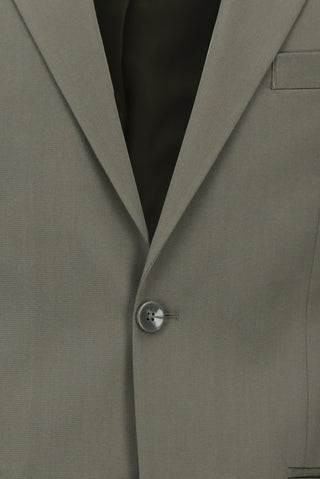  Koyu Haki Relaxed Fit Rahat Kesim Pamuklu Lyocell Klasik Takım Elbise