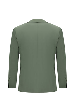  Koyu Yeşil 4 Drop Relaxed Fit Rahat Kesim Pamuklu Lyocell Takım Elbise