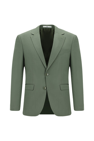 Koyu Yeşil Slim Fit Dar Kesim Pamuklu Lyocell Klasik Takım Elbise