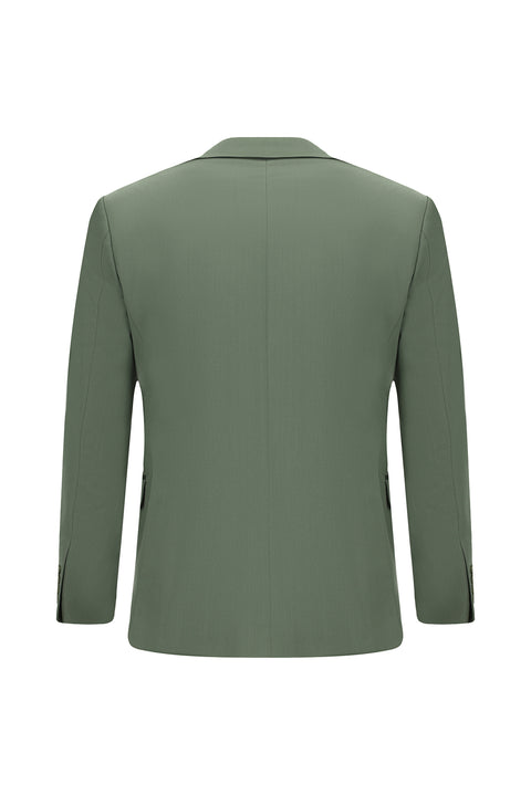 Koyu Yeşil 7 Drop Slim Fit Dar Kesim Pamuklu Lyocell Takım Elbise