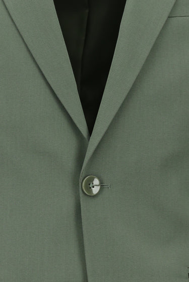 Koyu Yeşil Slim Fit Dar Kesim Pamuklu Lyocell Klasik Takım Elbise