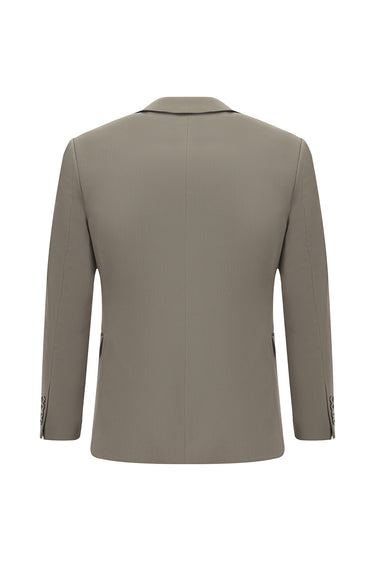  Koyu Vizon Slim Fit Dar Kesim Pamuklu Lyocell Klasik Takım Elbise