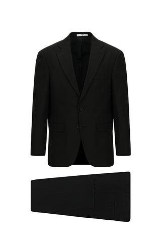  Siyah Relaxed Fit Rahat Kesim Klasik Takım Elbise