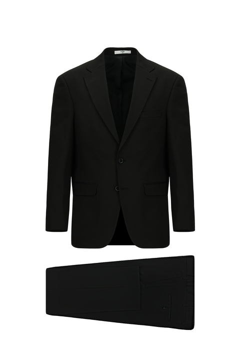 Siyah 4 Drop Relaxed Fit Rahat Kesim Takım Elbise