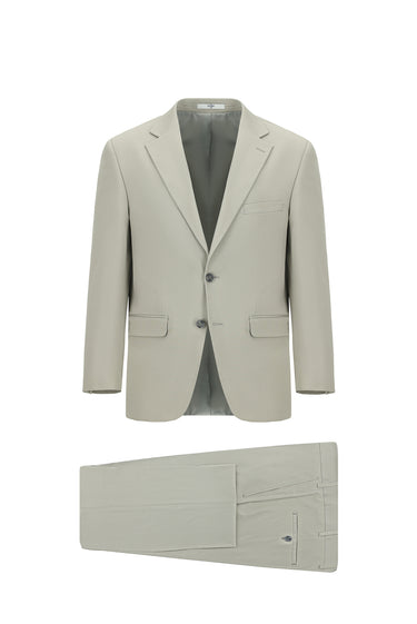 Açık Gri Slim Fit Dar Kesim Klasik Takım Elbise