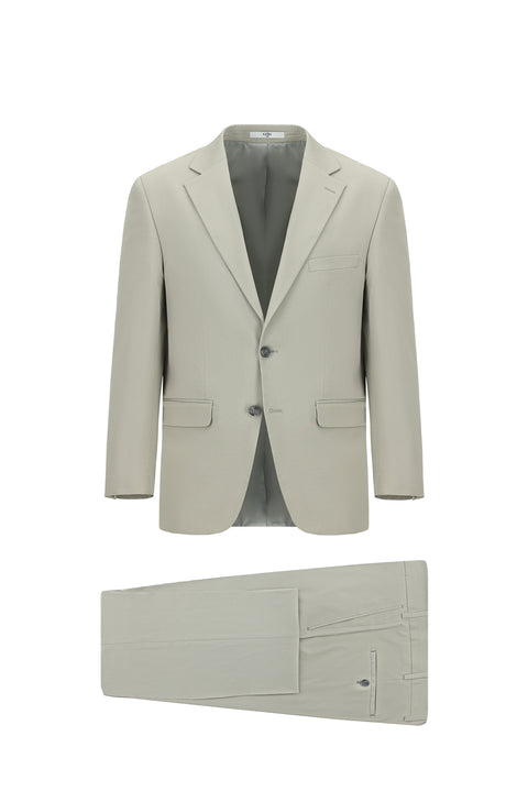 Light Gray 4-Drop Relaxed Fit Suit
