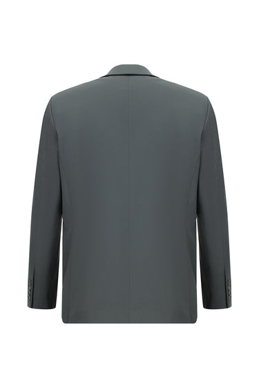 Orta Füme 7 Drop Slim Fit Dar Kesim Klasik Takım Elbise