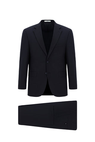  Koyu Lacivert Relaxed Fit Rahat Kesim Klasik Takım Elbise