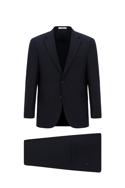 Koyu Lacivert 7 Drop Slim Fit Dar Kesim Takım Elbise