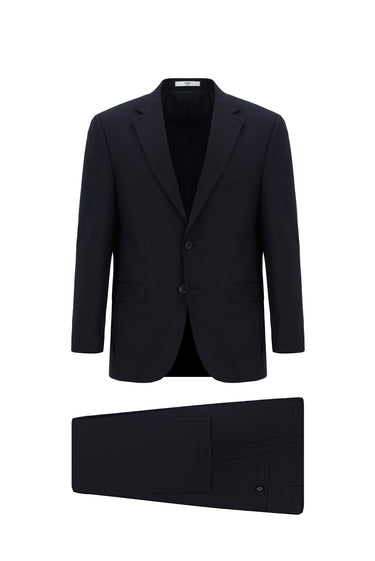 Koyu Lacivert Slim Fit Dar Kesim Klasik Takım Elbise
