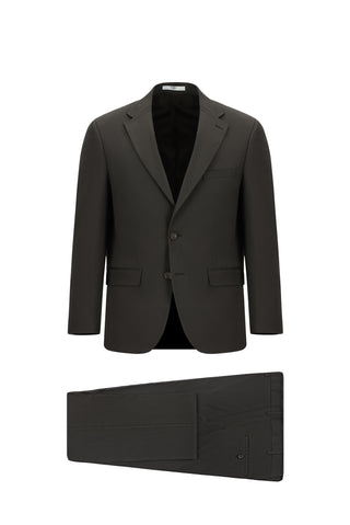  Koyu Kahve Relaxed Fit Rahat Kesim Klasik Takım Elbise