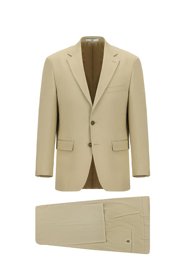 Açık Bej 7 Drop Slim Fit Dar Kesim Klasik Takım Elbise