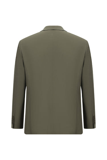 Orta Haki Relaxed Fit Rahat Kesim Klasik Takım Elbise