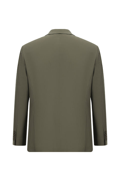 Medium Khaki 4-Drop Relaxed Fit Suit
