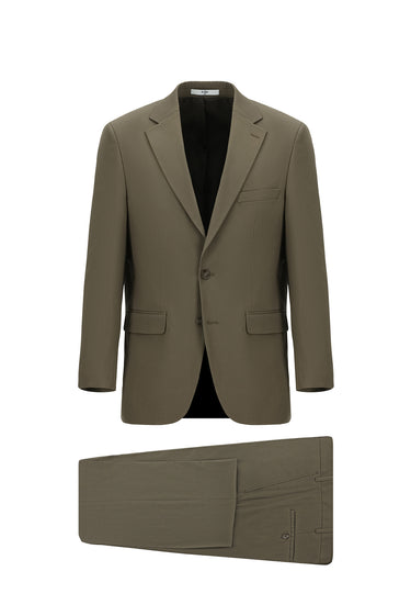Koyu Vizon Slim Fit Dar Kesim Klasik Takım Elbise