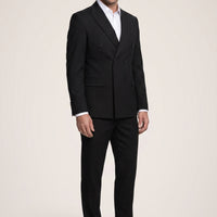 Black 7 Drop Slim Fit Narrow Cut Seasonal Double-Breasted Suit