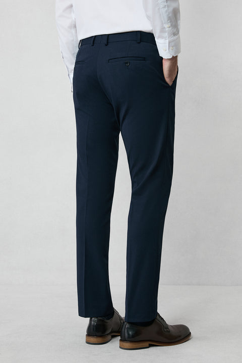 Koyu Lacivert 7 Drop Slim Fit Dar Kesim Mevsimlik Kruvaze Takım Elbise