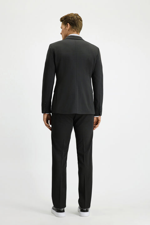 Koyu Antrasit 7 Drop Slim Fit Dar Kesim Mevsimlik Kruvaze Takım Elbise