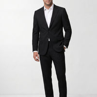Black 6-Drop Regular Fit Standard Cut Seasonal Suit