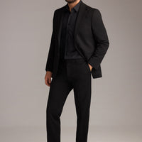 Siyah 4 Drop Relaxed Fit Rahat Kesim Takım Elbise