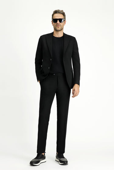 Siyah Slim Fit Dar Kesim Klasik Takım Elbise