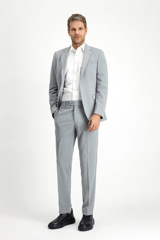  Açık Gri 4 Drop Relaxed Fit Rahat Kesim Mevsimlik Takım Elbise