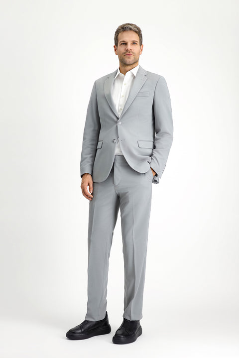 Açık Gri 7 Drop Slim Fit Dar Kesim Mevsimlik Takım Elbise