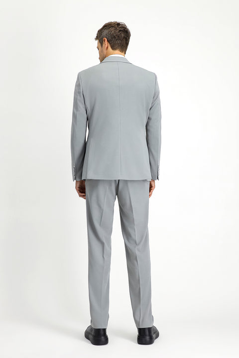 Açık Gri 7 Drop Slim Fit Dar Kesim Mevsimlik Takım Elbise