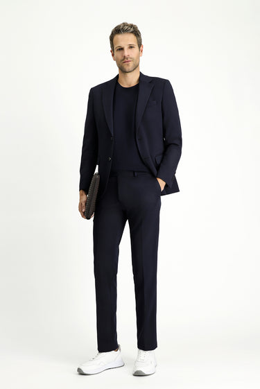  Koyu Lacivert Slim Fit Dar Kesim Klasik Takım Elbise