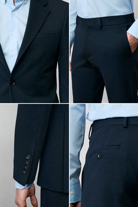 Koyu Lacivert 6 Drop Regular Fit Standart Kesim Mevsimlik Takım Elbise