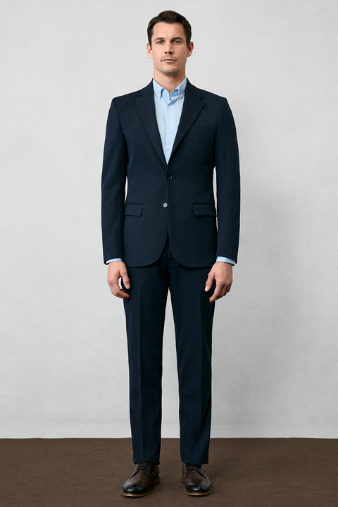 Koyu Lacivert 7 Drop Slim Fit Dar Kesim Mevsimlik Takım Elbise