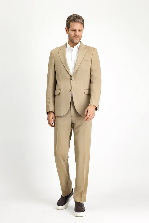 Açık Bej 7 Drop Slim Fit Dar Kesim Mevsimlik Takım Elbise